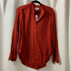 NWT L&G Triple Cloth Henley Tunic Shirt